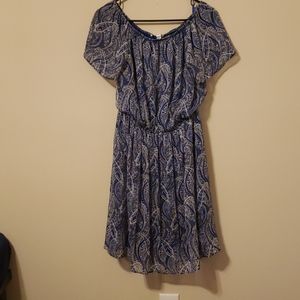 Blue Paisley Dress
